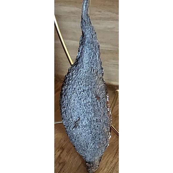 Vintage Handmade Hanging Angel Christmas Ornament 4 3/4" Made From Milkweed Pod - Picture 6 of 6